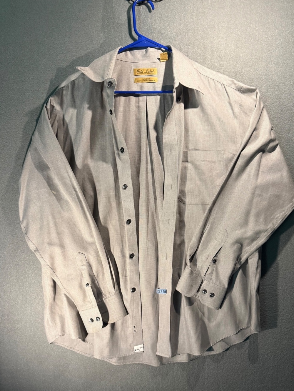 Gold Label Non-Iron Perfect Performance Men's Dress Shirt Size 17-34